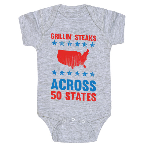 Grillin' Steaks Across 50 States Baby One-Piece