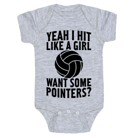 I Hit Like A Girl (Want Some Pointers?) Baby One-Piece