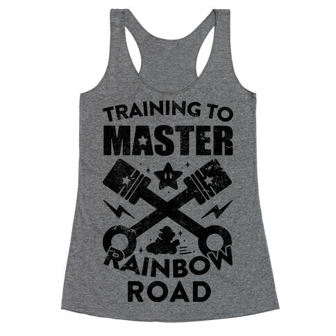 Training To Master Rainbow Road (vintage) Racerback Tank Top