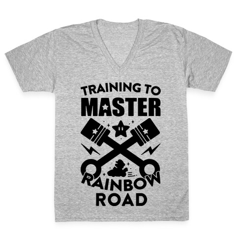 Training To Master Rainbow Road V-Neck Tee Shirt