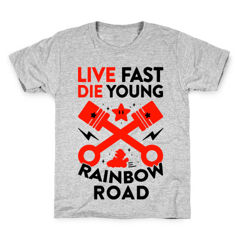 Live Fast Die Young Rainbow Road Kids T-Shirt