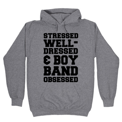 Stressed, Well-Dressed & Boy Band Obsessed Hooded Sweatshirt