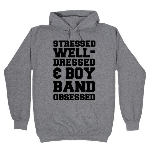 Stressed, Well-Dressed & Boy Band Obsessed Hooded Sweatshirt