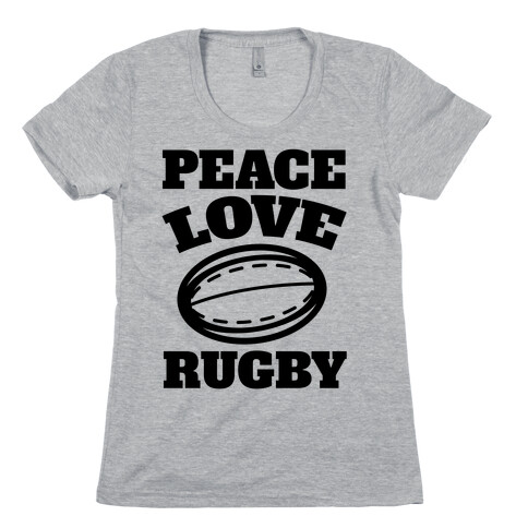 Peace Love Rugby Womens T-Shirt