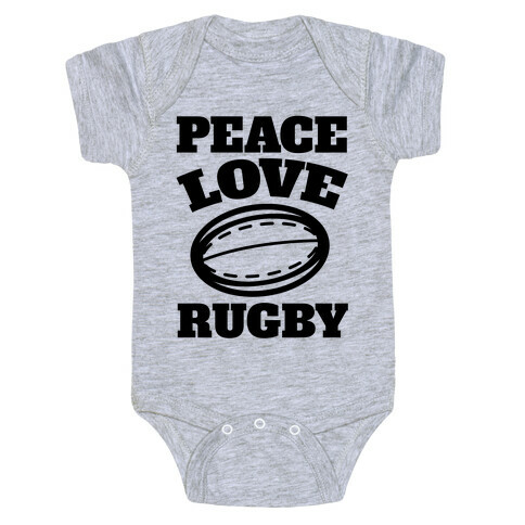 Peace Love Rugby Baby One-Piece