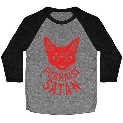 Purraise Satan Baseball Tee