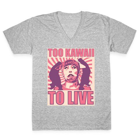 Too Kawaii V-Neck Tee Shirt