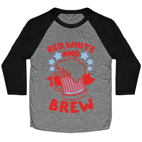 Red, White and Brew Baseball Tee