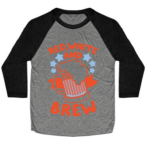 Red, White and Brew Baseball Tee