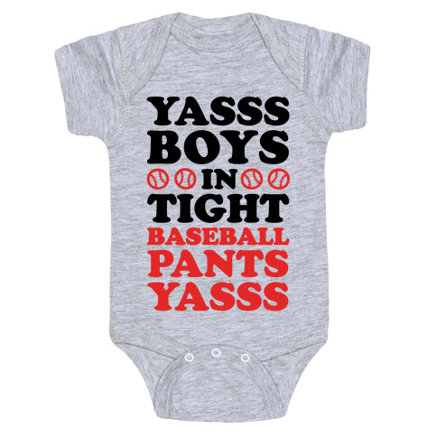 YASSS BASEBALL PANTS Baby One-Piece