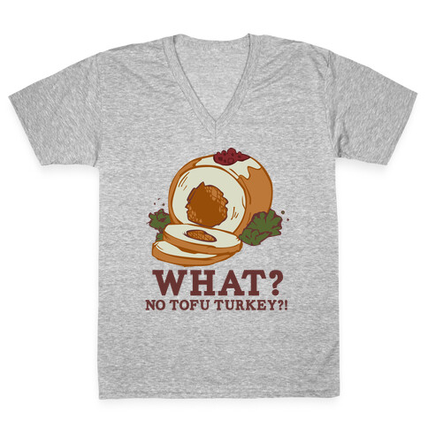 No tofu turkey V-Neck Tee Shirt