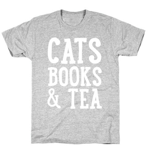 Cats, Books & Tea T-Shirt