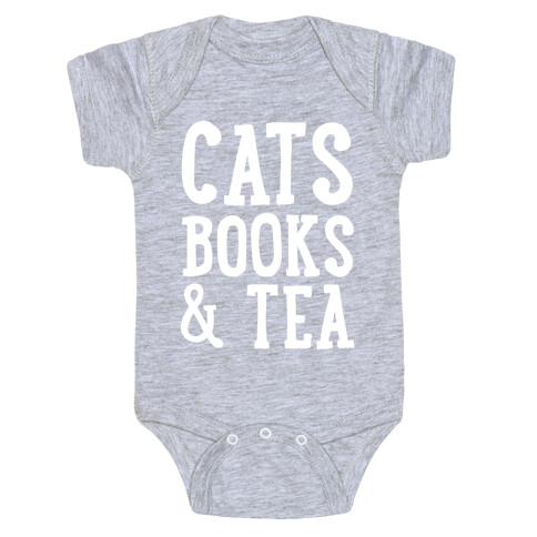 Cats, Books & Tea Baby One-Piece