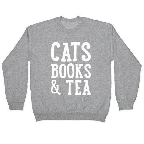 Cats, Books & Tea Pullover