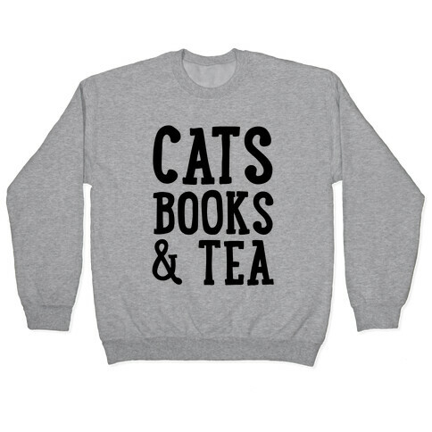 Cats, Books & Tea Pullover
