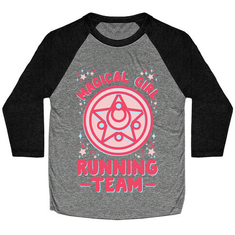 Magical Girl Running Team Baseball Tee