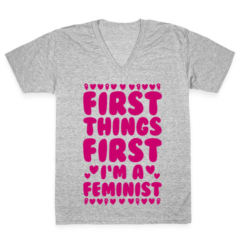 Fancy Feminist V-Neck Tee Shirt