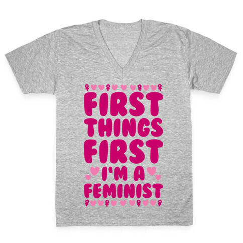 Fancy Feminist V-Neck Tee Shirt