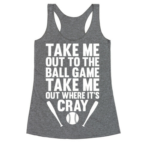 Take Me Out To The Ball Game Racerback Tank Top