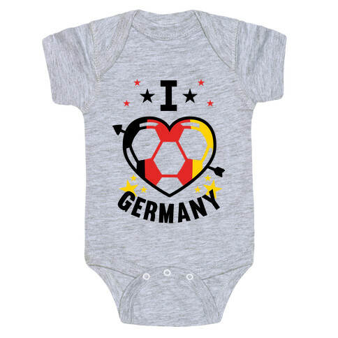 I Love Germany (Soccer) Baby One-Piece