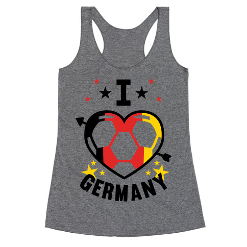 I Love Germany (Soccer) Racerback Tank Top