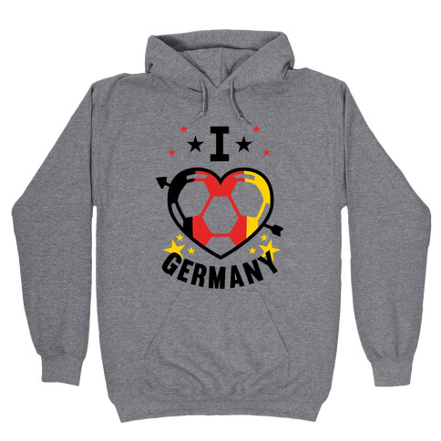 I Love Germany (Soccer) Hooded Sweatshirt