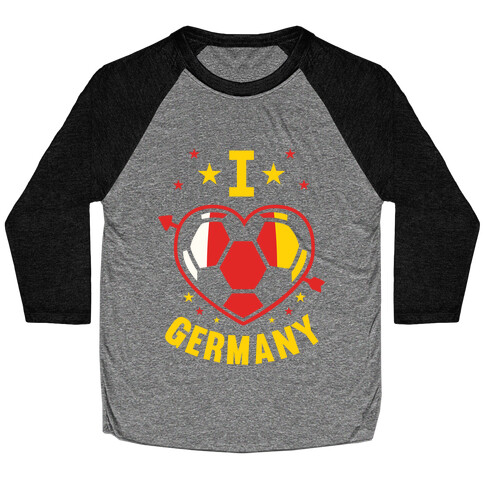 I Love Germany (Soccer) Baseball Tee