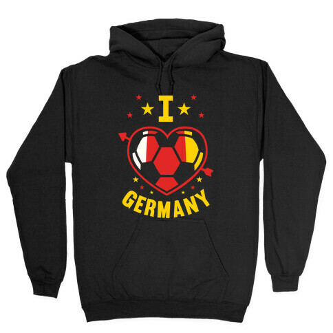 I Love Germany (Soccer) Hooded Sweatshirt