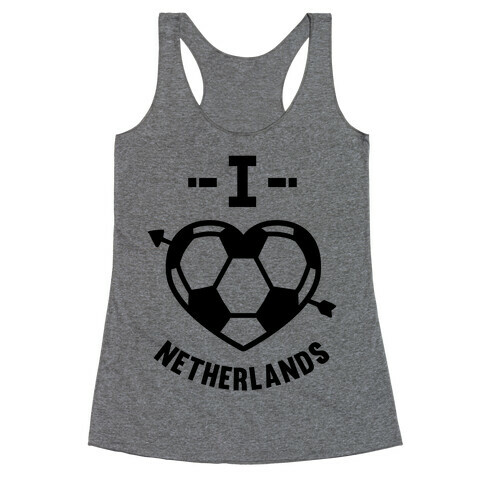 I Love Netherlands (Soccer) Racerback Tank Top