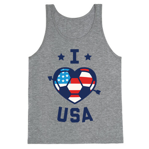 I Love USA (Soccer) Tank Top