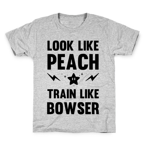 Look Like Peach Train Like Bowser Kids T-Shirt