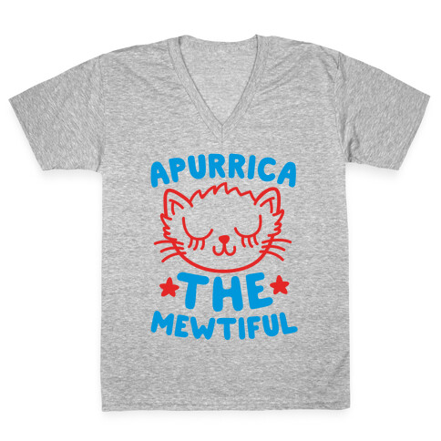 Apurrica The Mewtiful V-Neck Tee Shirt