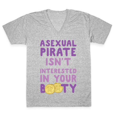 Asexual Pirate Isn't Interested In Your Booty V-Neck Tee Shirt