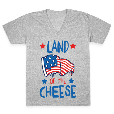Land Of The Cheese V-Neck Tee Shirt