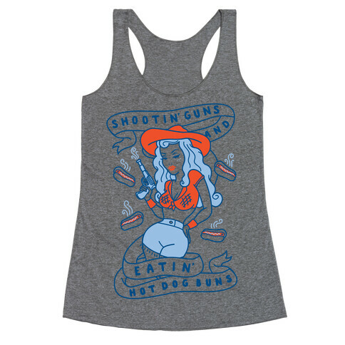 Buns And Guns Racerback Tank Top