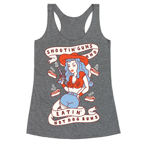 Buns And Guns Racerback Tank Top