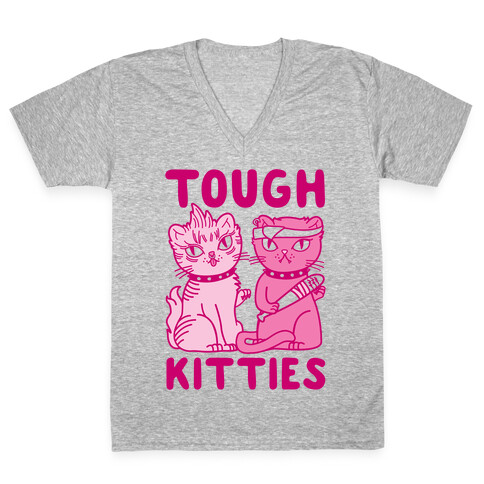Tough Kitties V-Neck Tee Shirt