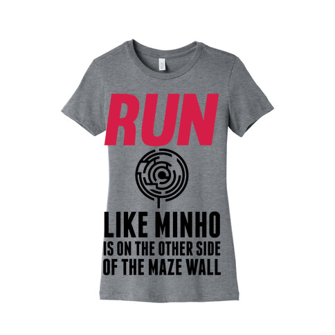 Run Like Minho Is On The Other Side Of The Maze Wall Womens T-Shirt