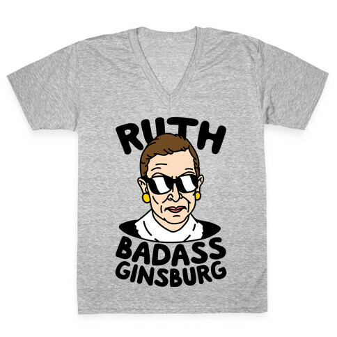 Ruth Badass Ginsburg V-Neck Tee Shirt