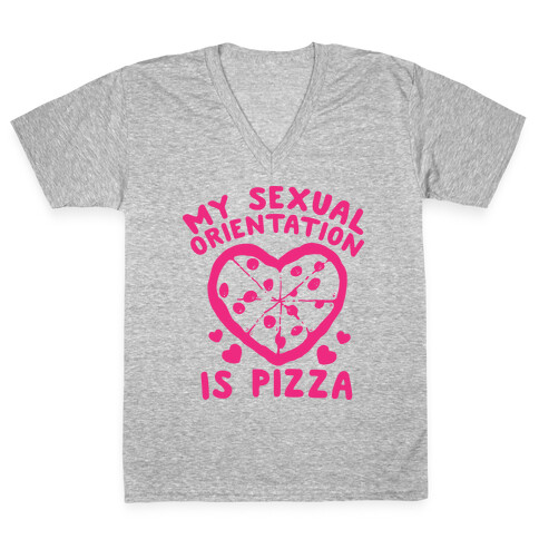 My Sexual Orientation is Pizza V-Neck Tee Shirt