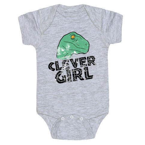 CLEVER GIRL (RAPTOR) VINTAGE Baby One-Piece