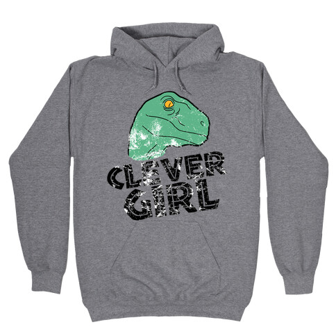 CLEVER GIRL (RAPTOR) VINTAGE Hooded Sweatshirt