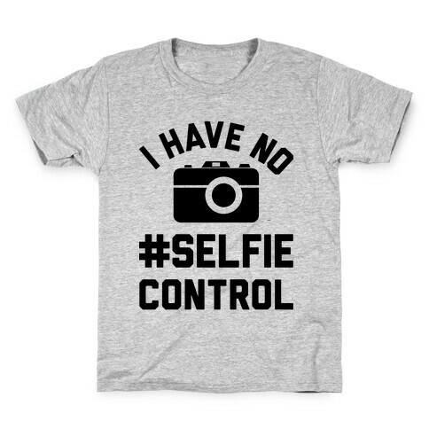 I Have No #Selfie Control Kids T-Shirt