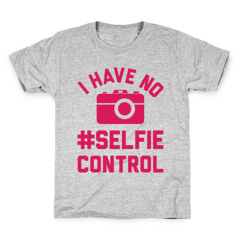 I Have No #Selfie Control Kids T-Shirt