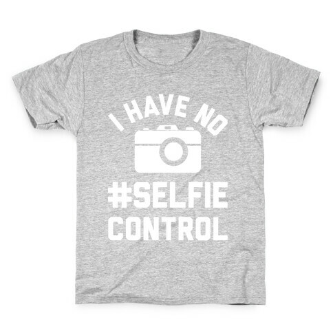 I Have No #Selfie Control Kids T-Shirt