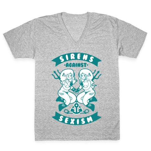 Sirens Against Sexism V-Neck Tee Shirt