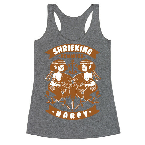 Shrieking Feminist Harpy Racerback Tank Top