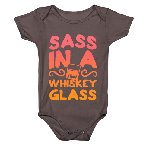 Sass in a Whiskey Glass Baby One-Piece
