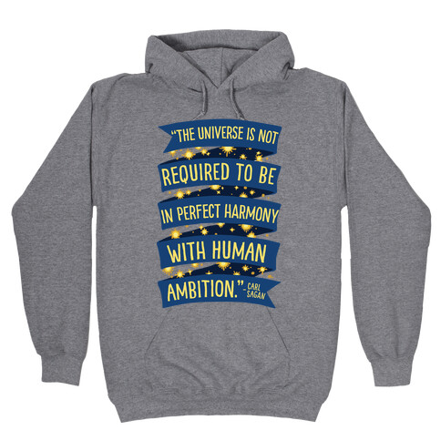 The Universe Is Not Required To Be In Harmony With Human Ambition Hooded Sweatshirt