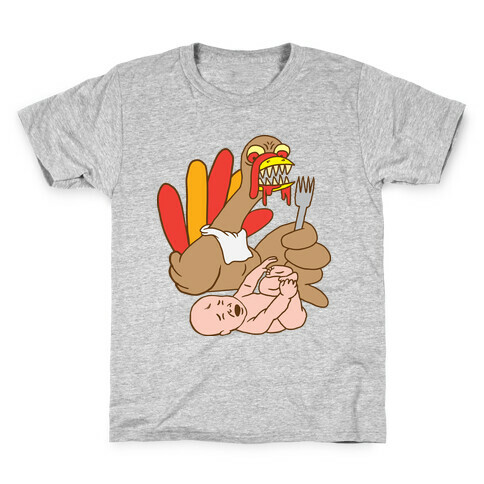 TURKEY EATING A BABY (TURKEY REVENGE) Kids T-Shirt